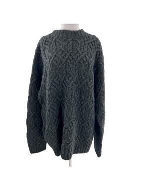 J. Crew Vintage 1990s J.Crew Oversized Fisherman Wool Aran Sweater XXL oarsman‎
